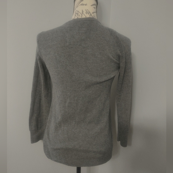 Hollister Charcoal Gray Ruffle Cardigan M (Fits Small) - Picture 3 of 8